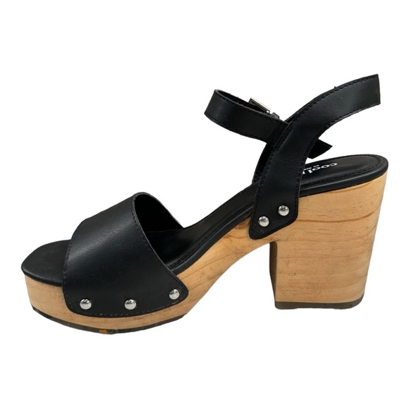 Steve Madden Cool Planet Rubyy Ankle Strap Platform size 7M Black 70’s - Picture 2 of 10